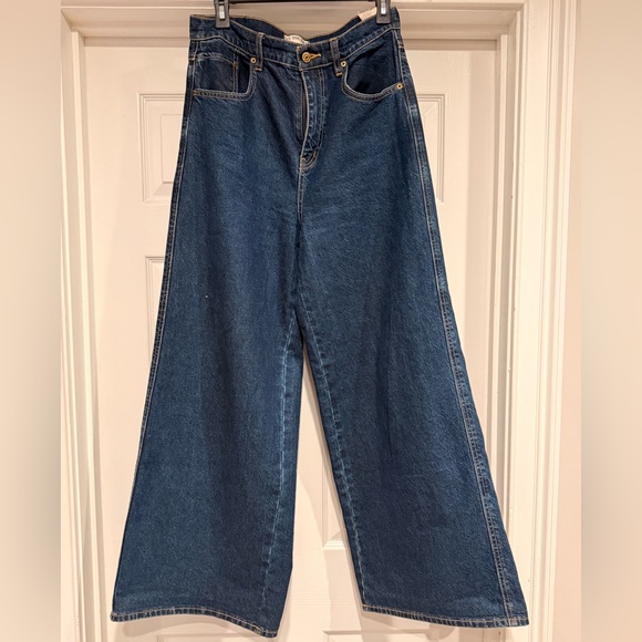 We The Free Denim - We The Free High-Rise Wide Leg Jeans - Dark Blue